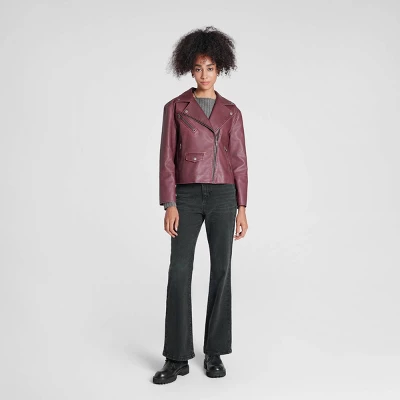 Women's Faux Leather Biker Jacket - Wild Fable™ - Image 2