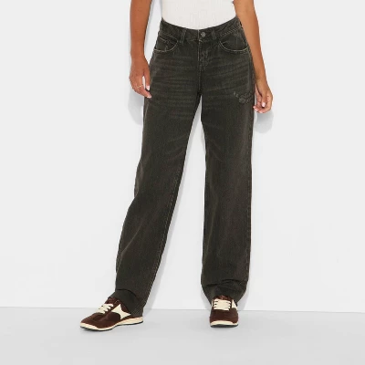 Women's Mid-Rise Straight Curvy Jeans - Wild Fable™