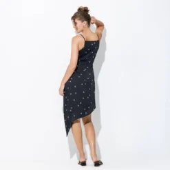 Women's Asymmetrical Hem Mini Dress - Wild Fable⢠Black Bow