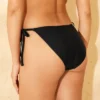 Women's Crochet Trim Low-Rise High Leg Cheeky Bikini Bottom - Wild Fable™ Black