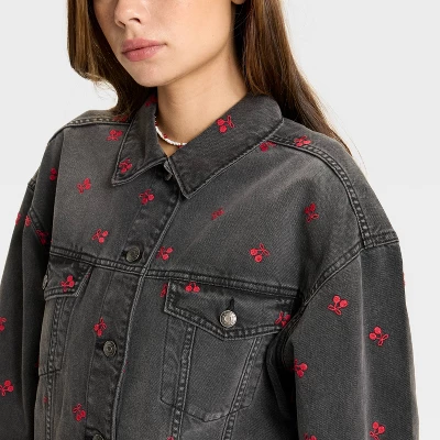 Women's Denim Oversized Trucker Jacket - Wild Fable™ - Image 3