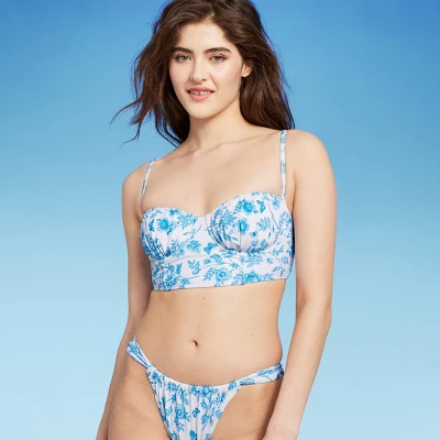 Women's Corset Longline Bikini Top - Wild Fable™ Cream - Image 7