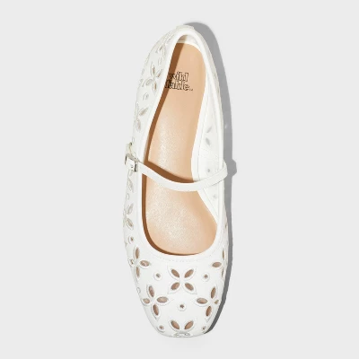 Women's Elsa Eyelet Mary Jane Ballet Flats With Memory Foam Insole - Wild Fable™ - Image 2