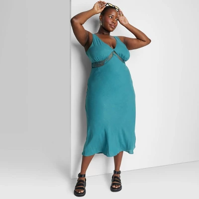 Women's Lace Detail Slip Midi Dress - Wild Fable™ - Image 9