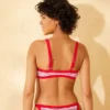 Women's Pucker Contrast Binding Bralette Bikini Top - Wild Fable™ Red