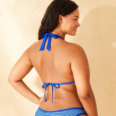 Women's Ribbed Textured Tall Triangle Bikini Top - Wild Fable™ - Image 4