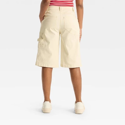 Women's Mid-Rise Oversized Chino Jorts - Wild Fable™