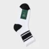 Women's Game Day Varsity Stripe Ribbed Cushioned Mid Crew Socks - Wild Fable™