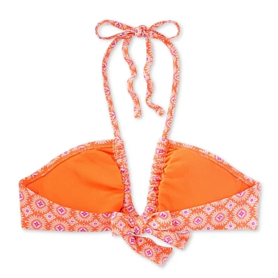 Women's U Bralette Multiway Bikini Top - Wild Fable™ Orange Tile Print - Image 11