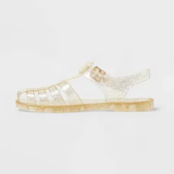 Women's Poppy Ankle Strap Jelly Sandals - Wild Fable⢠Light Gold