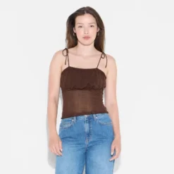 Women's Squareneck Tie-Tank Pullover Sweater - Wild Fableā¢