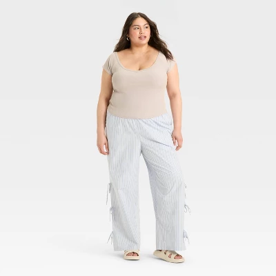 Women's Short Sleeve Double V-Neck Ribbed T-Shirt - Wild Fable™ - Image 2