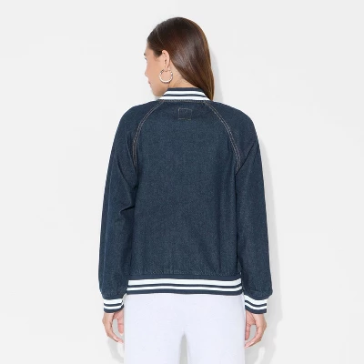 Women's Denim Varsity Jacket - Wild Fable™ - Image 2